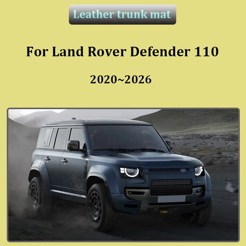 For Land Rover Defender L663 110 5-seats 2020-2026 Leather Car Rear Trunk Mats Anti Dirty Floor Tray Liner Interior Accessories