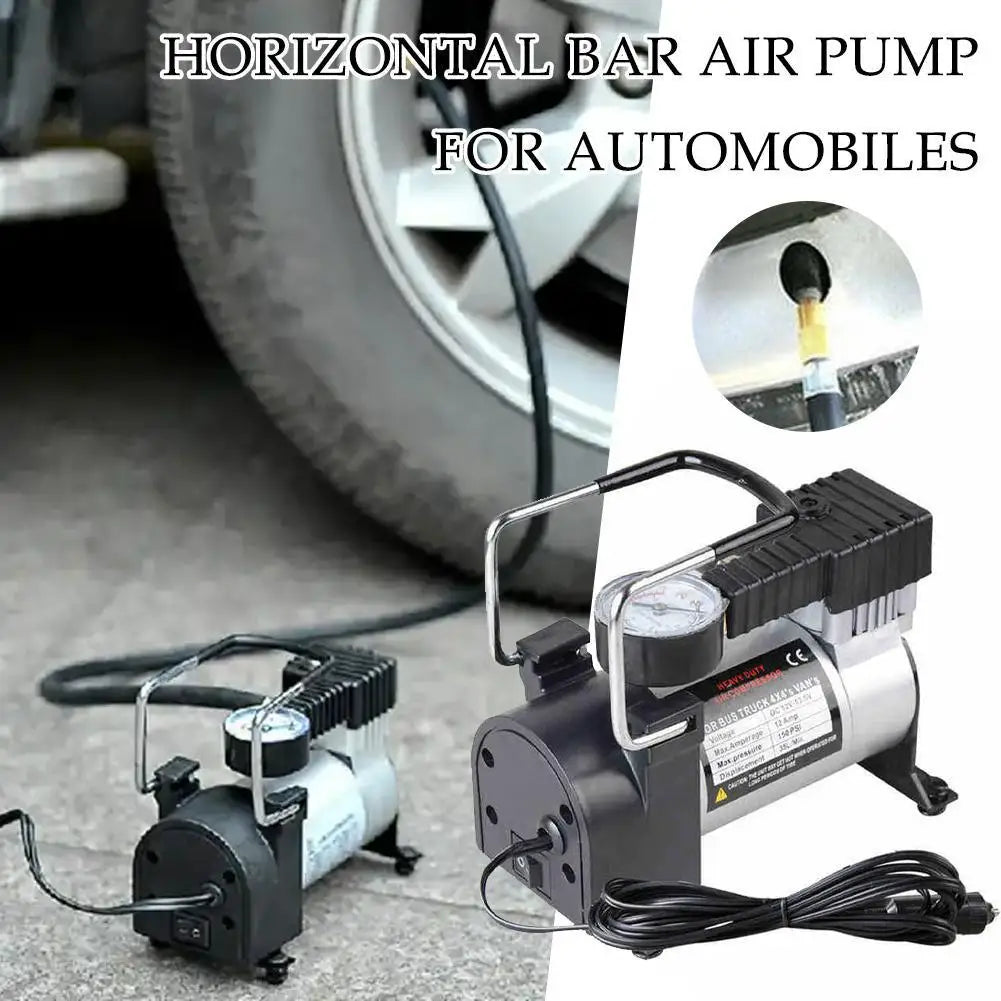 12V 200 PSI Heavy Duty Deluxe Metal Air Compressor Tire Digital Car Pump With Tyre Inflator Inflatable Pressure Gauge W6B7