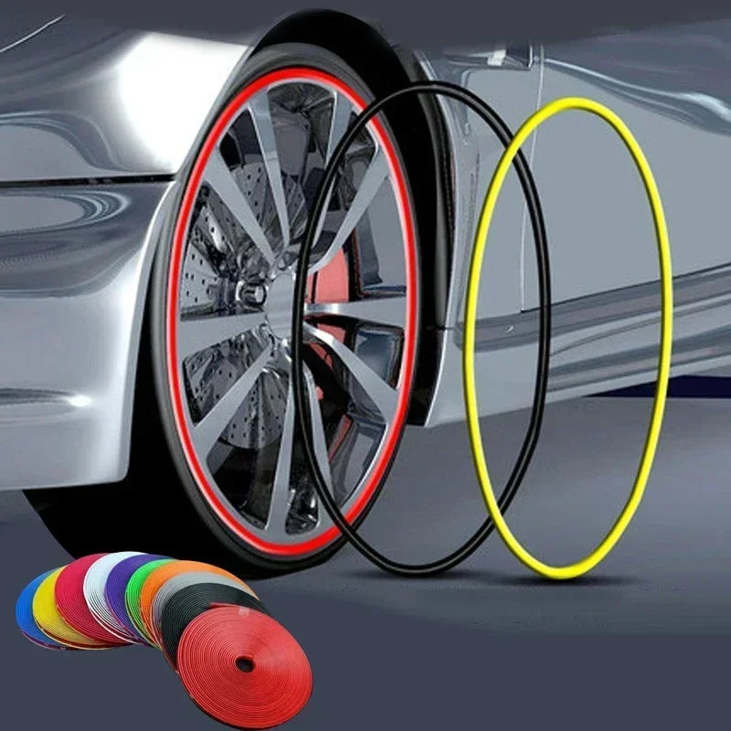8M Car Rim Protect Strip Wheel Edge Protector Universal Car Wheel Sticker Tire Protection Care Covers DIY Car Styling