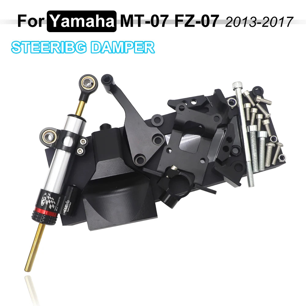 MT-07 MT07 FZ-07 CNC Steering Damper Mounting Bracket Kit For Yamaha MT07 FZ07 2013 - 2020 2014 2015 2016 2017 2019 2020