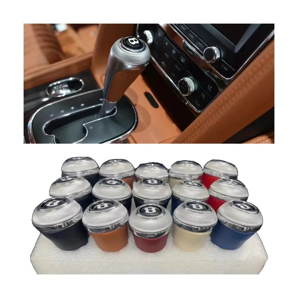 Car Manual Gearbox Handles Gear Shift Knob Lever Knobs For bentley  flying spur Gear Speed Car Styling Accessories