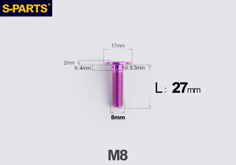 1PC Titanium Alloy A3 M8x27mm Front Brake Disc Screw Modified Parts Fit For BMW GS Brake Disc gs1200 1250