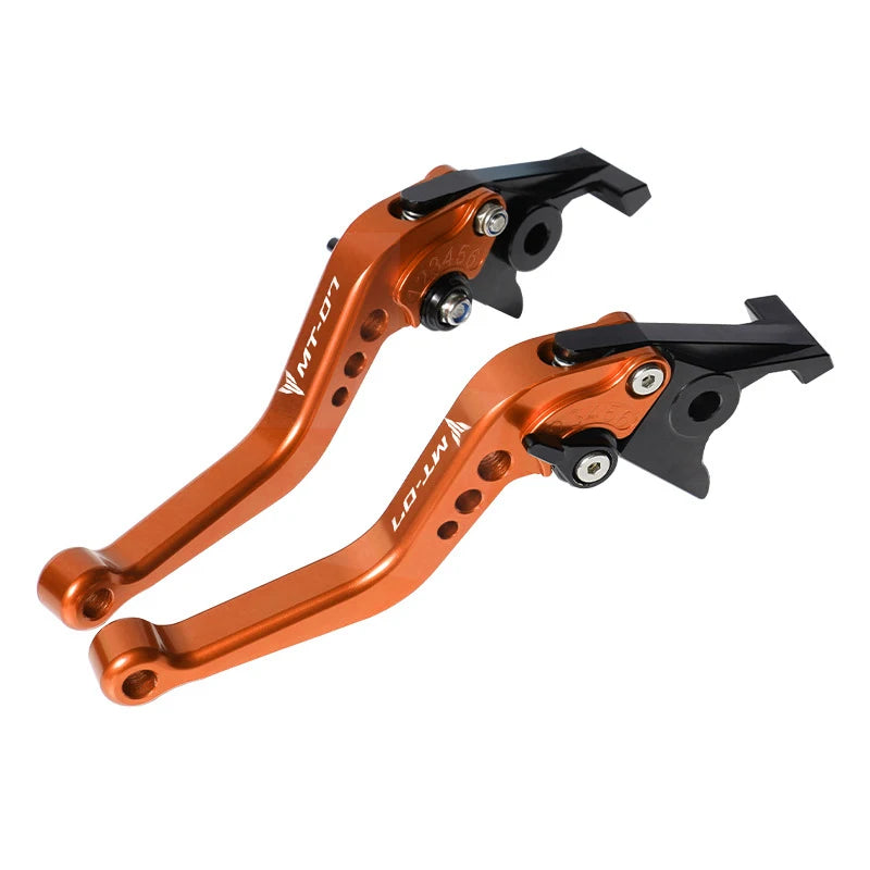 لطراز Yamaha MT-07/FZ-07 2014-2021 مجموعة ذراع قابض وفرامل CNC، مقابض قابلة للتعديل، إكسسوارات دراجات نارية