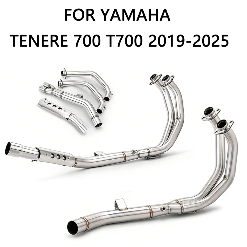 For Yamaha TENERE 700 T700 2019-2025 T7 XTZ 690 700 Motorcycle Exhaust Manifold Front Pipe Fit Original Escape Muffler
