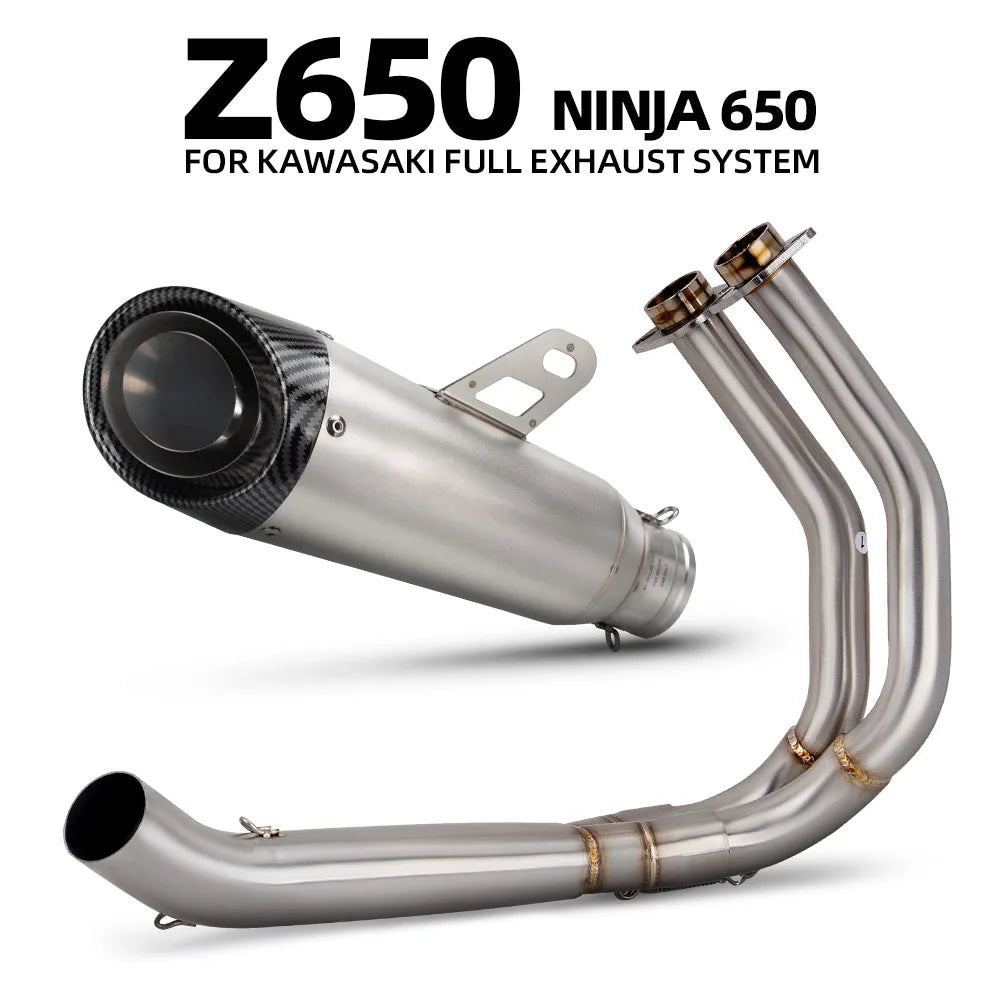 Motorcycle Exhausts Pipe Kit For Kawasaki Ninja650 Ninja 650 KRT Z650 2017-2023 Sport Racing exhaust System Project Muffler
