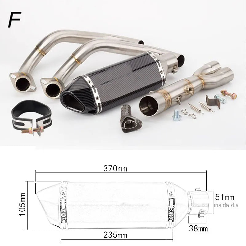 MT07 Exhaust Motorcycle Exhaust Full System For YAMAHA MT-07 FZ-07 2014 - 2023 TRACER 7/GT 2020-2023 TRACER 700/GT 2016-2019