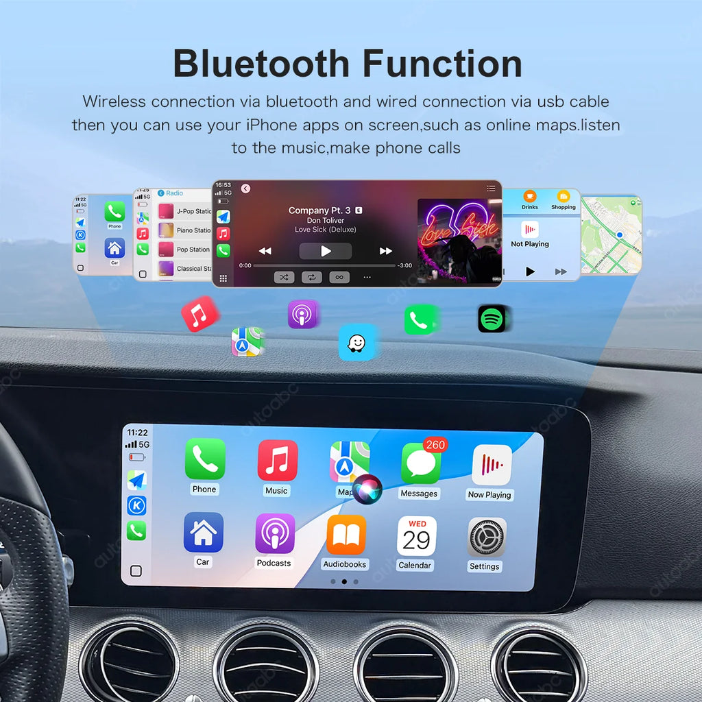 12.3 Inch Linux Carplay Multimedia Screen For Mercedes Benz E Class W213 NTG5.5 Wireless CarPlay Android Auto