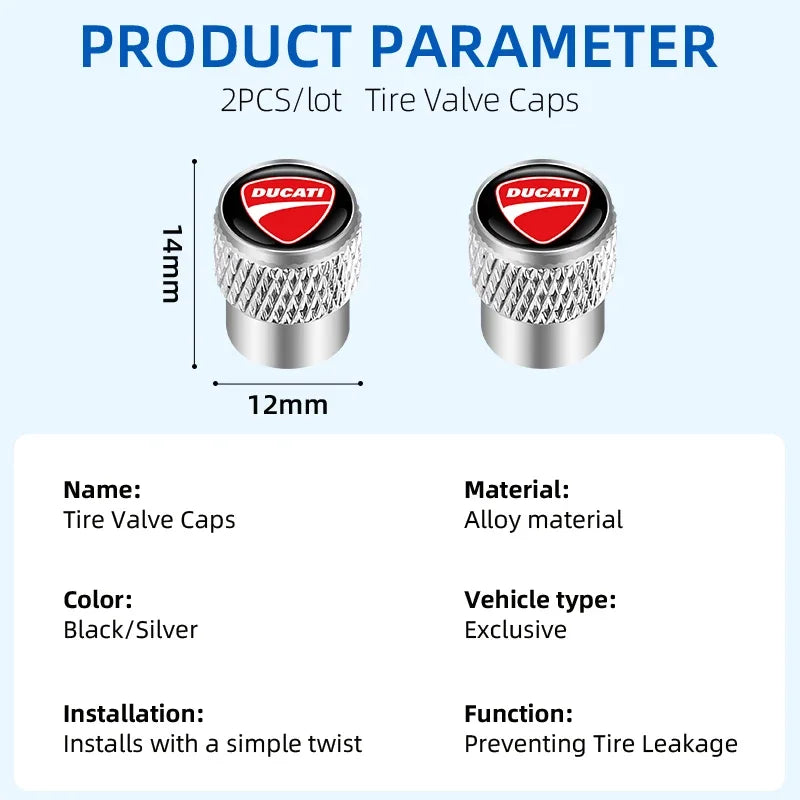 For Ducati Panigale Diavel Superleggera V4 V2 Scrambler Motorcycle CNC Aluminum Wheel Tire Valve caps Airtight cover