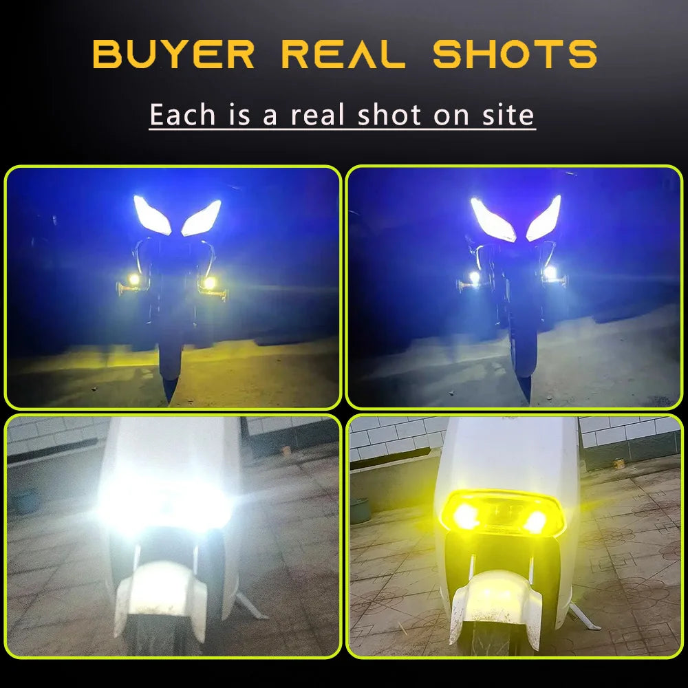 Additional LED Fog Lights Motorcycle Headlights For YAMAHA TENERE 700 MT10 DRAG STAR 400 BANSHEE FJR 1300 YZ250F VSTAR