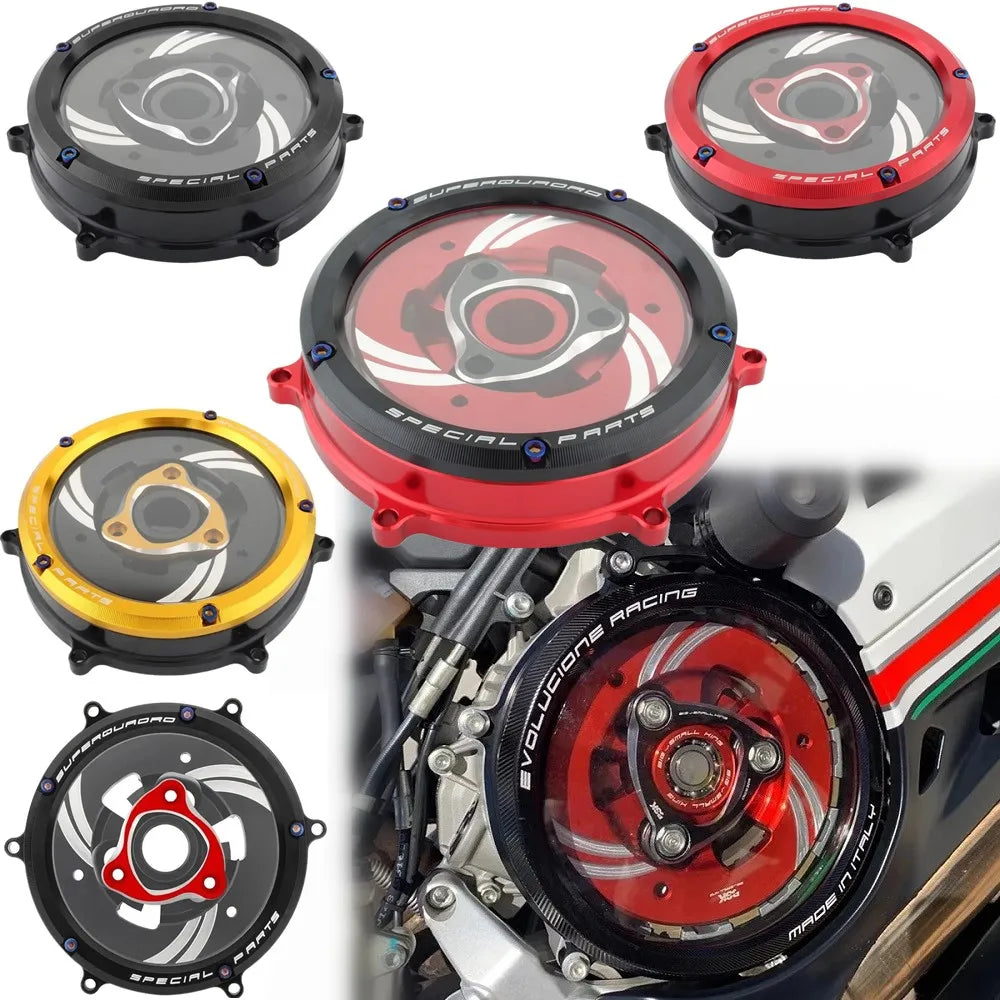 Motorcycle Clarity Derby Engine Clutch Cover Timer Protector Timing Crank Case Stator Cap For Ducati Panigale959 1299 1199 12-19