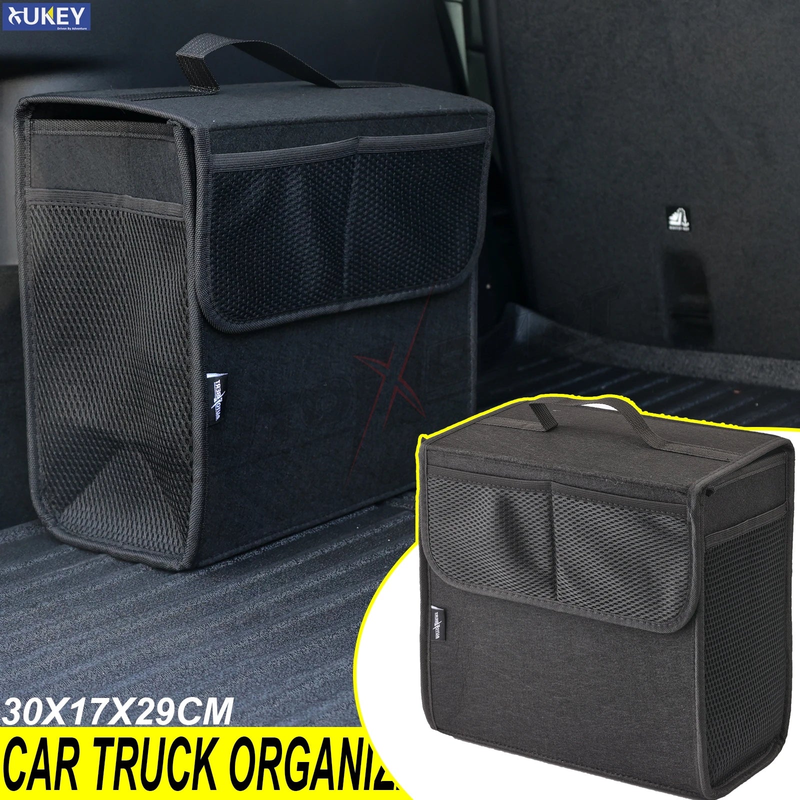 Universal Car Truck storage Bag Back Seat Backseat Organizer Felt W/ Extra Mesh Net Pockets Hanging Organiser Car Accessories