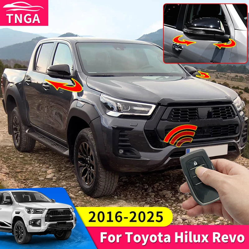 For Toyota Hilux 2016-2025 Revo One Touch Auto Fold Mirror Module Kit with Harness Plug and Play LHD RHD Upgrade Accessories