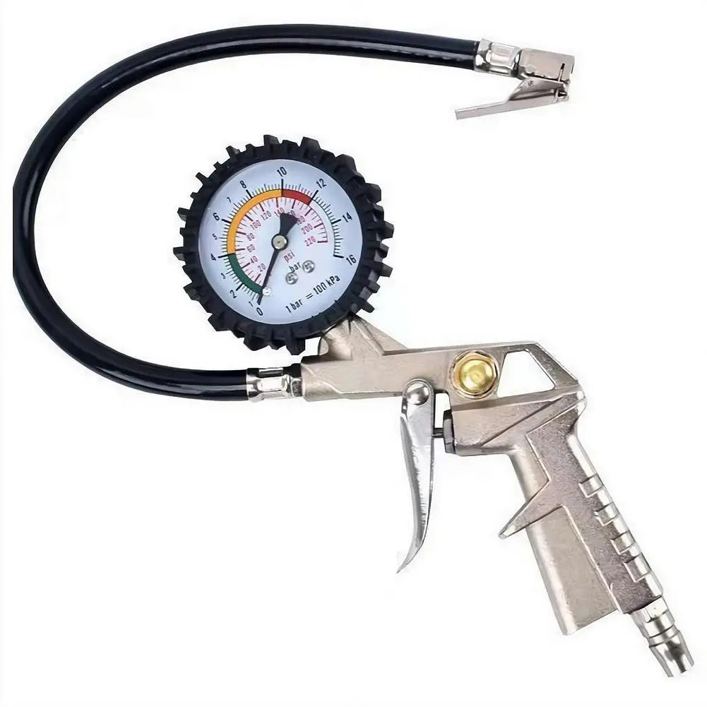 Interface Tire Pressure Gauge For Car Motorcycle SUV Inflator Pumps Tire Repair Tools Pressure Gun Type For Air Compressor