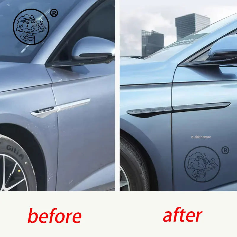 For BYD Seal 7 DMI SEAL 07 DMI 2025 2026 Car Leaf Board Decorative Sticker Modified ABS Leaf Plate Car Appearance Accessories