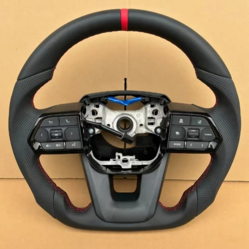 Leather Steering Wheel For Toyota Crown Land Cruiser 200 300 Hilux Fortuner Camry Land FJ Cruiser Gr Corolla Hiace Supra Mk5