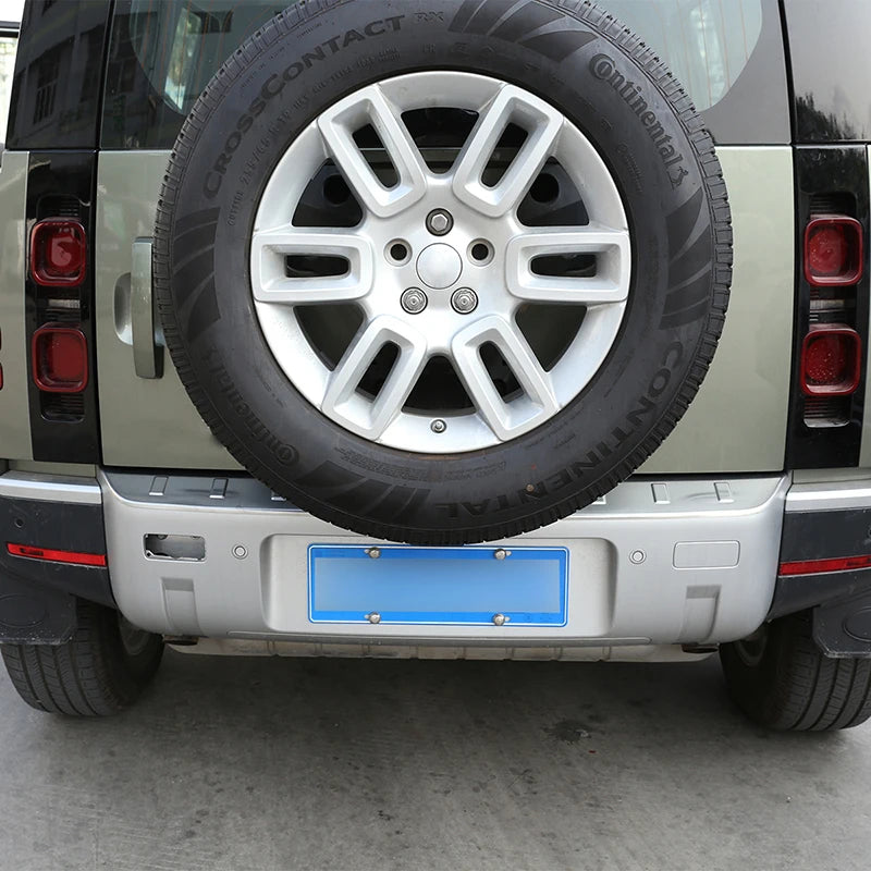 Stainless Steel For Land Rover Defender 110 2020-2024 External Rear Bumper Guard Plate Protect Cover Accessories Black and Silve