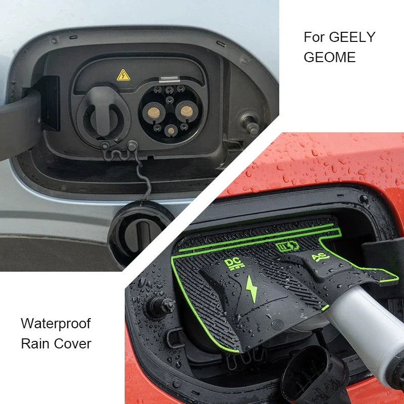 غطاء منفذ شحن سيارة الطاقة الجديدة المقاوم للماء غطاء مسدس الشحن للحماية من المطر لسيارات ROX 01 GEELY GALAXY L7 E5 EX5 E8 M9 GEOME STARRAY EM-i
