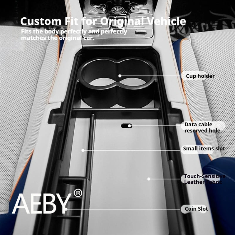 AEBY For BYD Seal U DM-i 2020 2021 2022 Car Center Console Storage Box Cup Holder  Organizer Tray Anti-Dust Interior Accessories