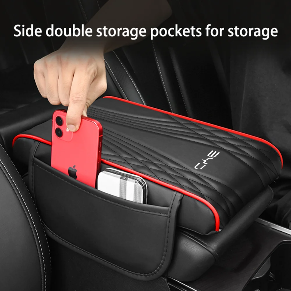Car Armrest Heightening Cushion with Side Storage Bag for BYD Seagyll V2l Dolphin Mini Atto3 F3 E6 G3 Ea1 Dmi Elbow Support Pad