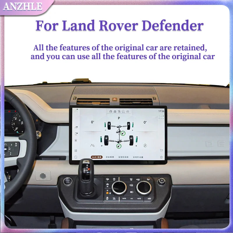 13 Inch Curved Screen For Land Rover Defender 90 110 130 L663 2020-2024 Head Unit Screen Full Touch Retain OEM Systems