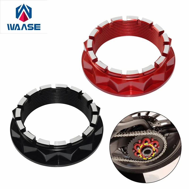 WAASE Rear Wheel Axle Nut For Ducati 1098 1198 1199 1299 Diavel 1200 1260 Panigale Multistrada 1200 Streetfighter V2 V4
