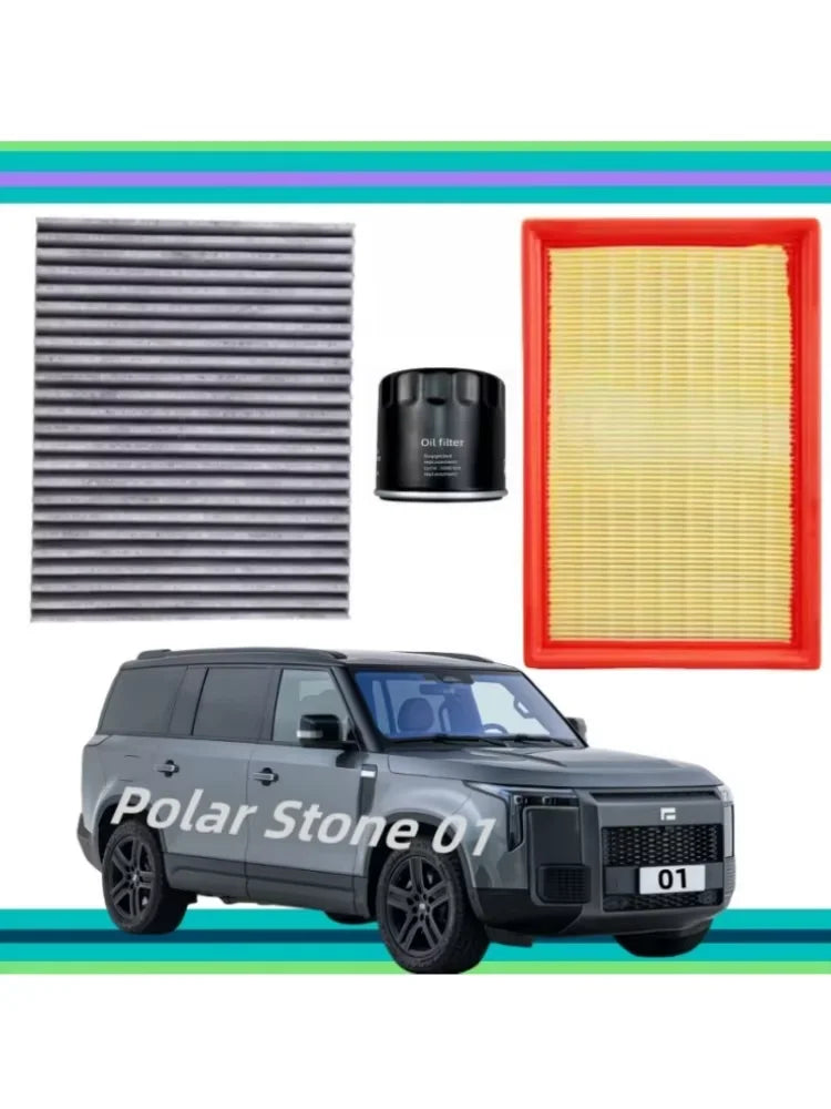3pcs/for Polar Stone 01/Rox 01 Oil Filter, Air Filter, Air Conditioning Filter/Auto Parts