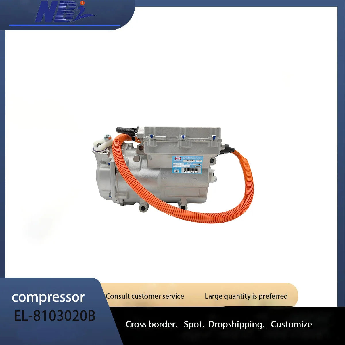 BC28B 350.4V AC Air Conditioning Compressor OE # EL-8103020B Electric Vehicle Air Refrigeration Pump for BYD E2