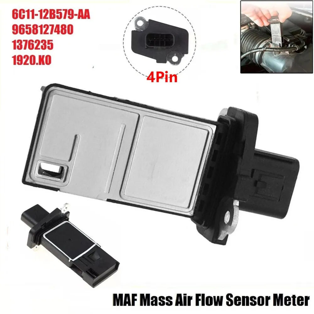 Mass Air Flow Meter Sensor 6C11-12B579-AA for Volvo for Land Rover Defender Freelander for Ford Galaxy Mondeo MK4 S-Max Transit