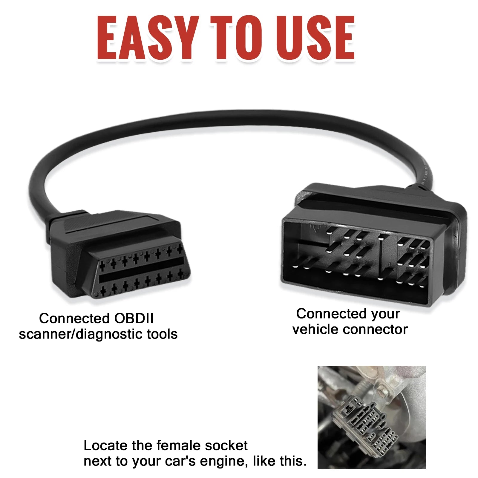 22Pin to OBD2 For Toyota DLC Diagnostic Connector OBD to OBD2 Adapter For Land-Cruiser/Carina/Camry/Crown 22Pin K-Line Diagnosis