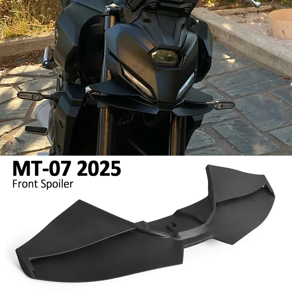 MT 07 2025 Motorcycle Downforce Winglet Aerodynamic Wing Front Spoiler Kit New Accessories Front Spoiler For Yamaha MT07 MT-07