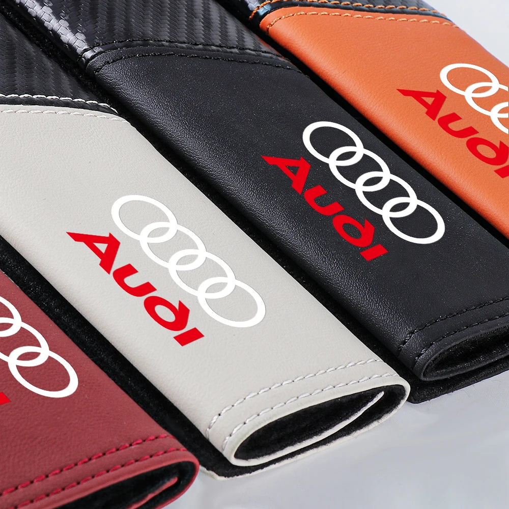 1Pcs Car Seat Belt Shoulder Carbon fiber Protector Pads For Audi Sline TT Q1 Q2 Q3 Q4 Q5 Q6 Q7 A1 A2 A3 A4 A4L A5 A6 A7 A8 A8L