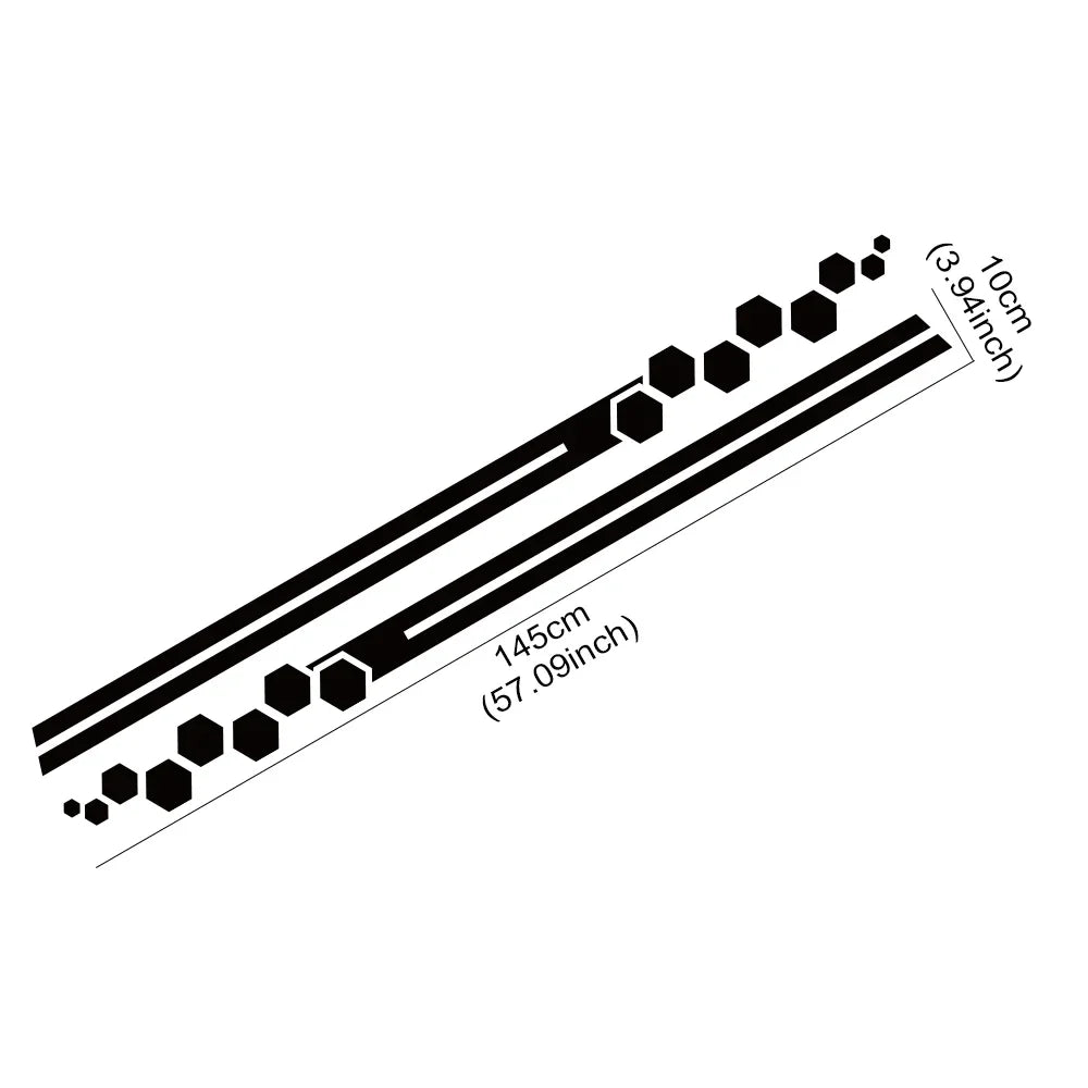 2PCS Car Stickers 4x4 Off Road Stripes Stickers Car Side Skirt Decals Car Body Decoration Accessories For Landrover Defender 90