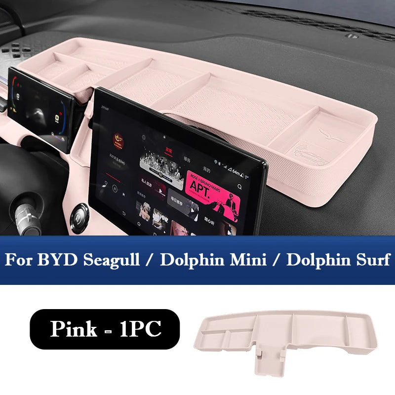 For BYD Seagull Dolphin Mini Surf Car Instrument Panel Multifunctional Storage Tray Dashboard Screen Rear Storage Organizer Box