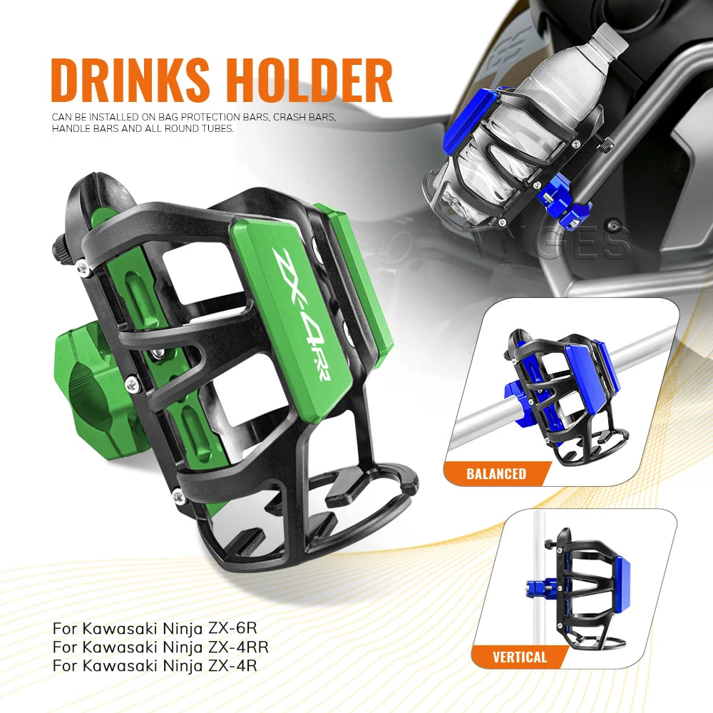 Motorcycle Beverage Water Bottle Cage For Kawasaki Ninja ZX-6R ZX6R ZX-4RR ZX4RR ZX-4R ZX4R Drinks Holder Water Cup Holder