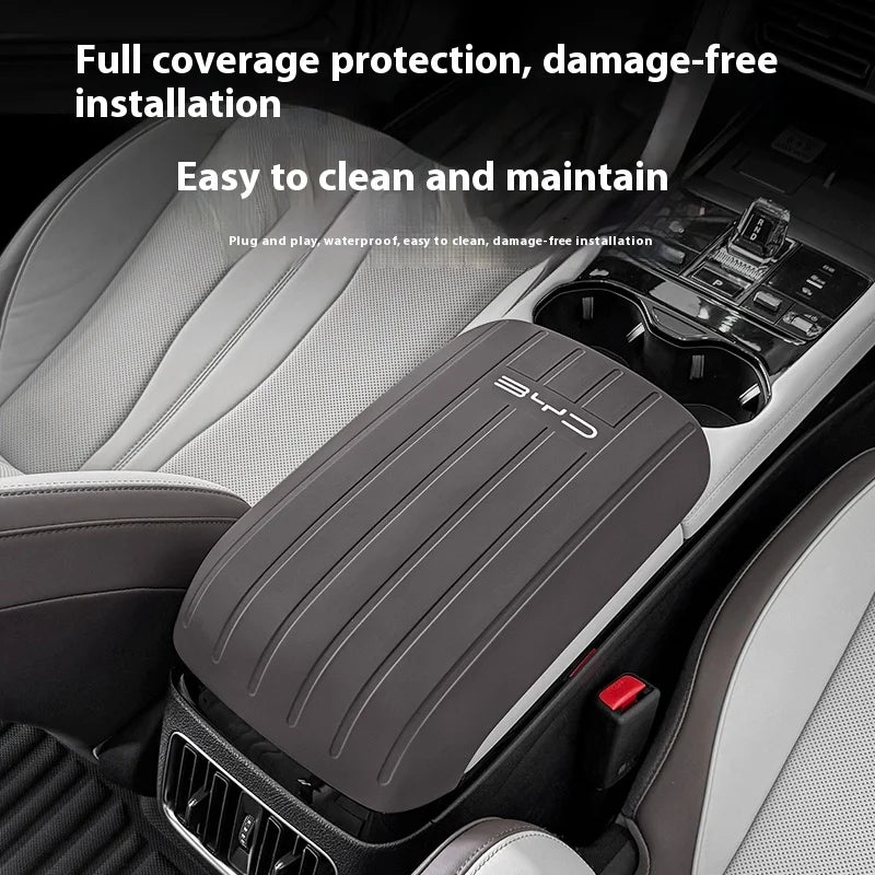 Fit For BYD Song Plus Seal U Sealion 6 Central Control Armrest Box Cover Silicone Handrest Box Pad Protection Cover