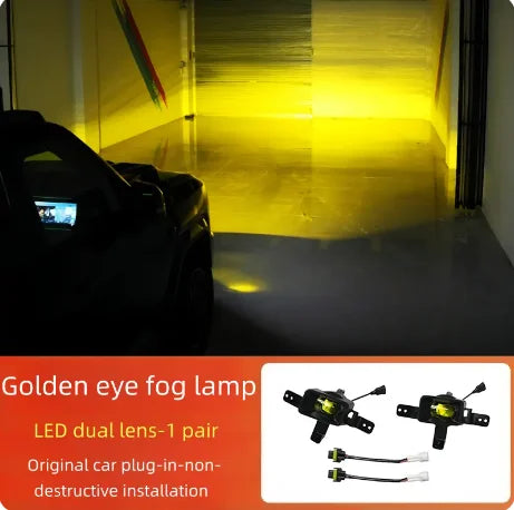 Auto LED High Brightness Golden Eye Fog Lamp Suitable for BYD Equation Leopard 8 2024 2025 Modified High and Low Beam Fog Lamp