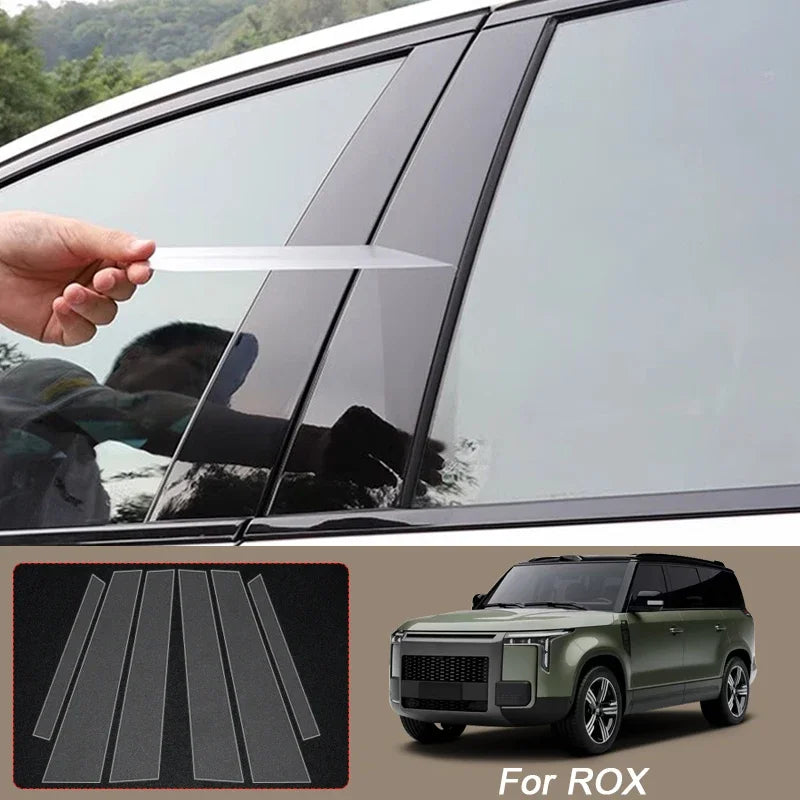 Anti-Scratch B Pillar TPU Car Protective Film Auto Window Body Paint Sticker Accessories For ROX 01 JISHI 01 2024-Present