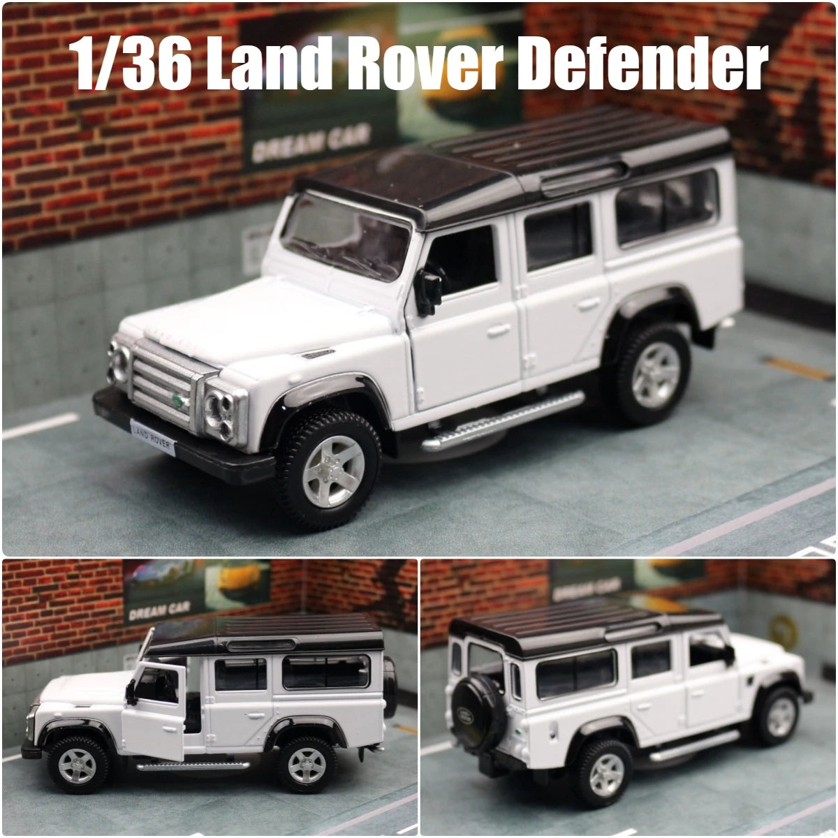 1/36 Land Rover Defender SUV Toy Car Model For Children RMZ City Diecast Miniature Sport Vehicle Pull Back Collection Gift Kid