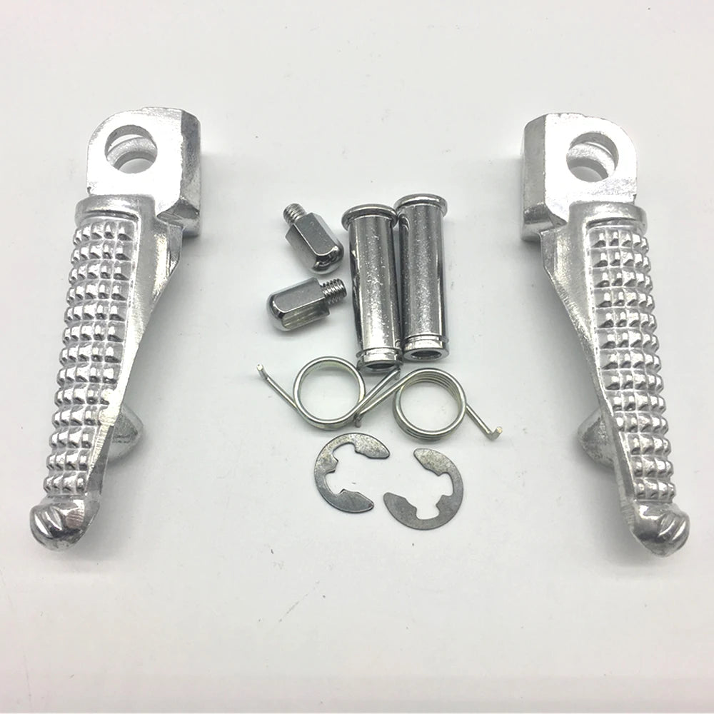 Silver Front Rider Foot Pegs Footrest Bracket For Kawasaki Ninja ZX10R 2006-2010