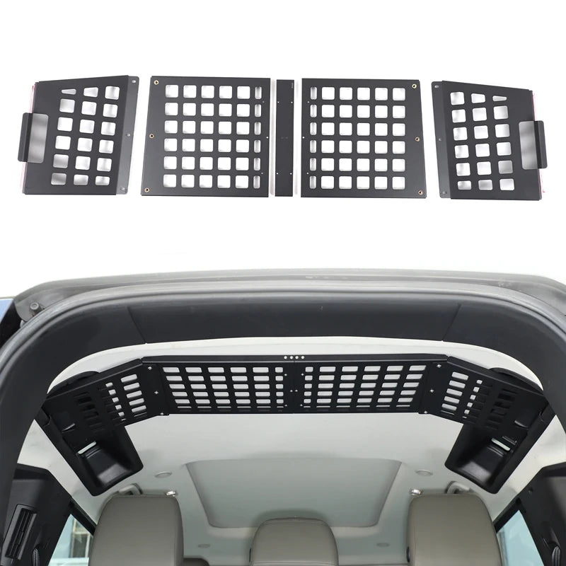 For Land Rover Defender 90 110 130 2020+ Aluminum Alloy Black Car Tailgate Window Storage Fence Foldable Pallet Rack Accessories