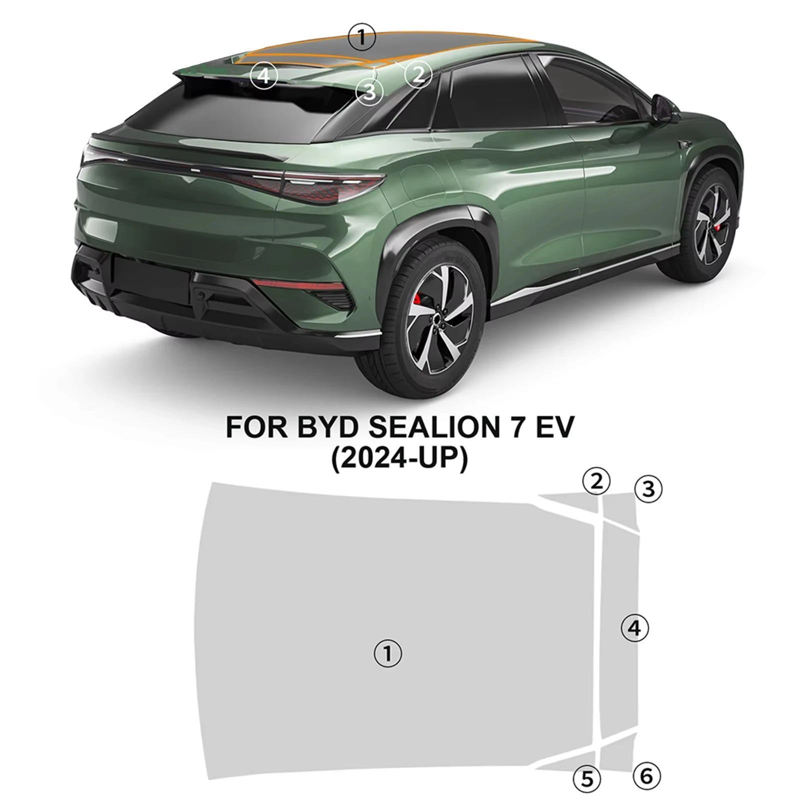 For BYD Sealion 7 EV 2024 2025 Pre-cut PPF ﻿Kit TPU Bumper Scratch-Resistant Self-Healing Invisible Paint Protection Film