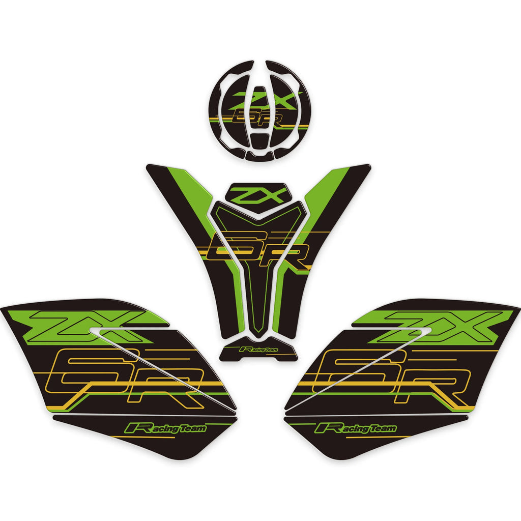 NEW fit kawasaki Ninja ZX6R ZX6R 3D Stickers Decals Tank Pad Gas Fuel Oil Cap Protector Front Face Fairing Fender