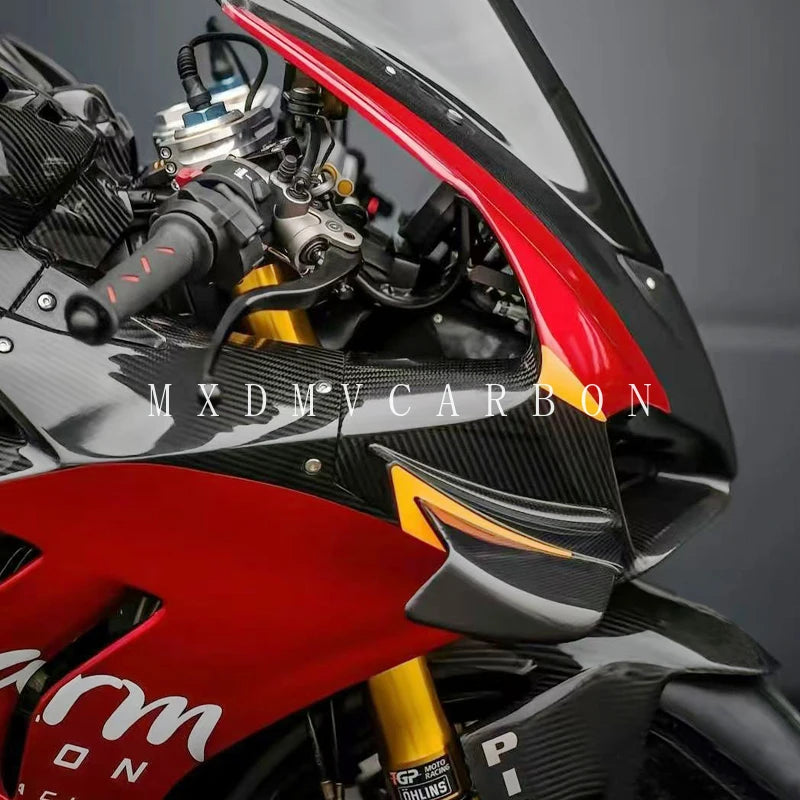 For Ducati Panigale V2 2024 2023 -2020 3K Dry Carbon Fiber Fender Frame Cover Fixed Wing Fuel Tank Side Panel Full Fairing Kits