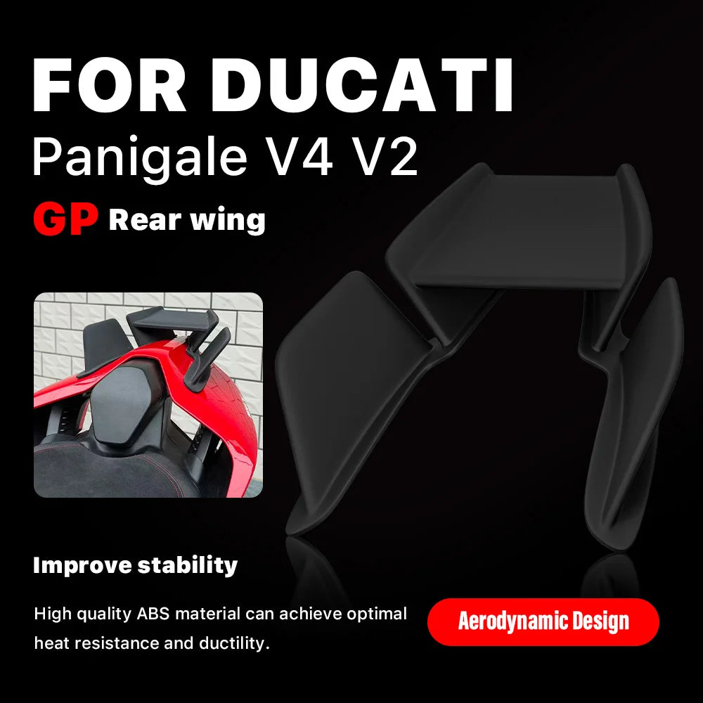 NEW Motorcycle Tail Fixed Wings red Winglet Spoiler Parts rear wings For DUCATI Panigale V2 V4 V4S V4R Streetfighter 2018-2024