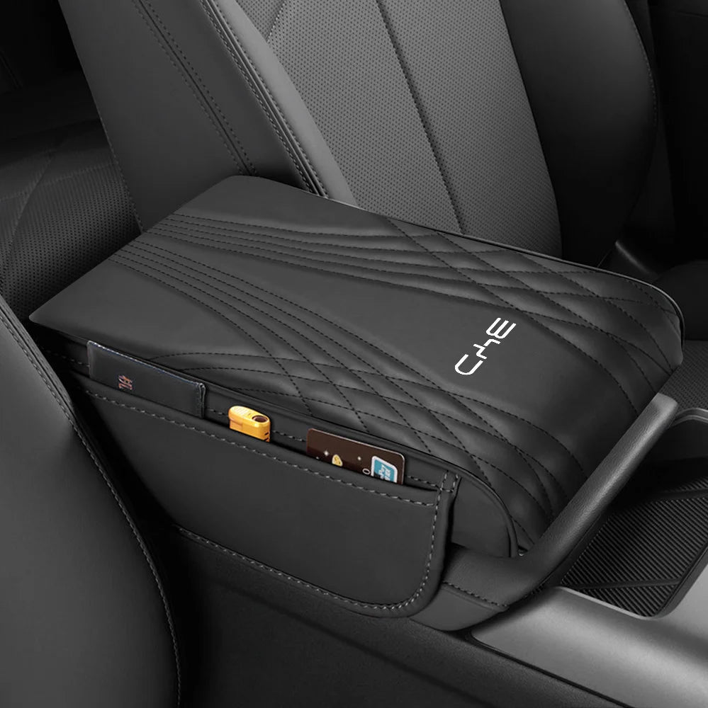 Car Armrest Heightening Cushion with Side Storage Bag for BYD Seagyll V2l Dolphin Mini Atto3 F3 E6 G3 Ea1 Dmi Elbow Support Pad