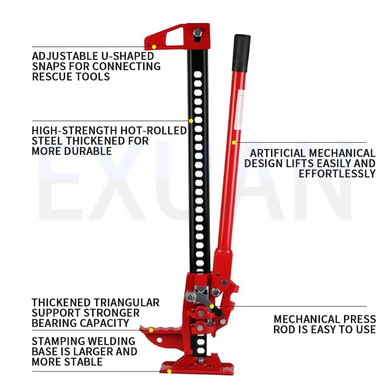 20/33/48 Inch Farm Jack High Lift Jack Off Road Recovery Jack 3 Ton Vehicle Lifting Tool For Jeep SUV Truck ATV UTV 4WD