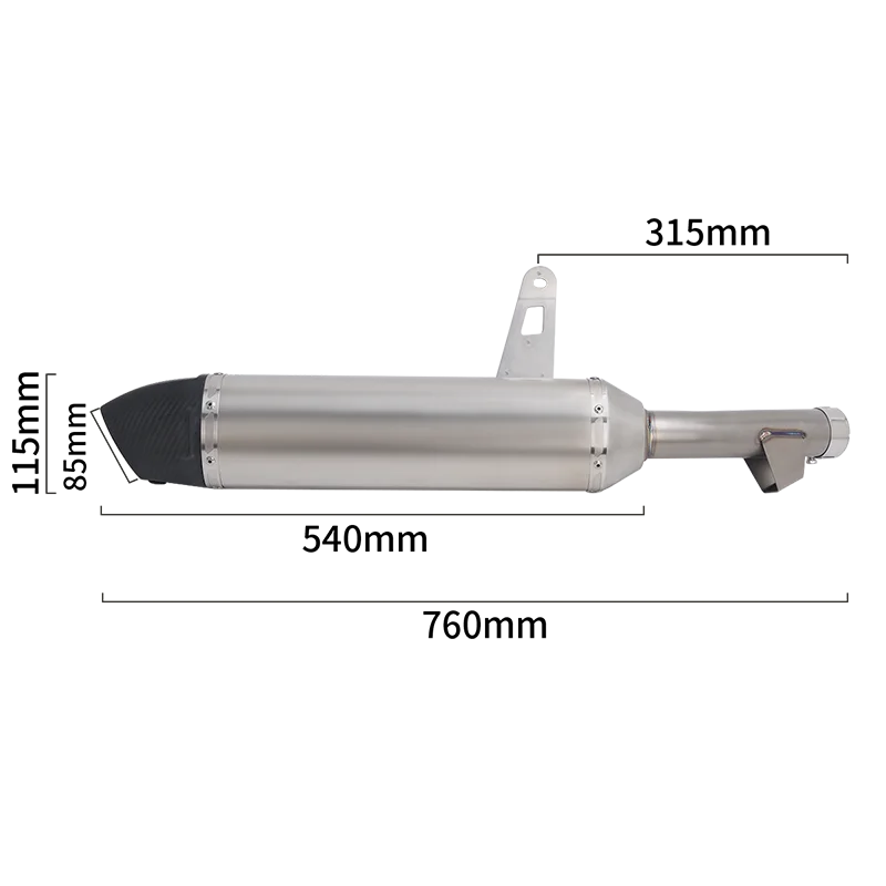 For HONDA CRF1100L Africa Twin Adventure Sports 2020 - 2023 Motorcycle Exhaust Escape Middle Link Pipe DB Killer Carbon Muffler