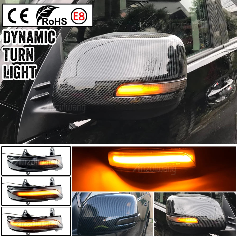 Side Rearview Mirror LED Turn Signal Light Repeater Lamp For Toyota Land Cruiser LC200 FJ200 Prado FJ150 2010-2020 2021