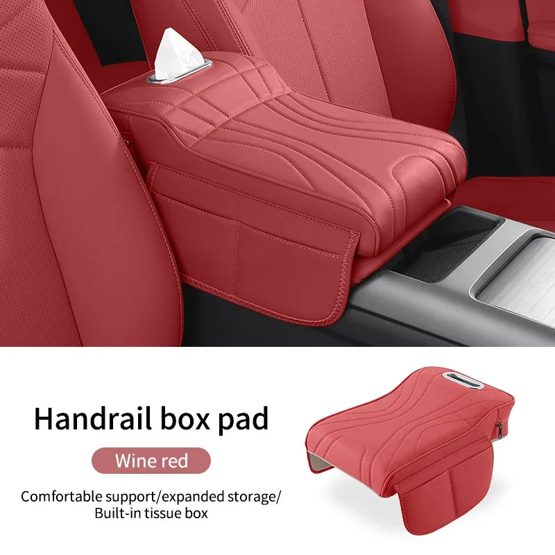 For Rox 01 Polestones 01 2024 Car Tissue Box Height Increase Armrest Pad Thicken Armrest Box Protective Cover Height Pad Storage