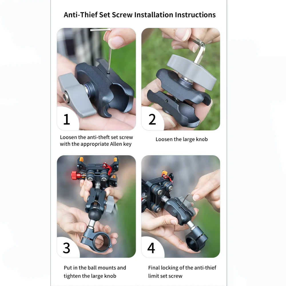 Mobile Phone Stand for Kawasaki Ninja 1000SX, 1100SX 2021–2026 Aluminum Shock-Absorbing 360° Adjustable Metal Navigation Stand